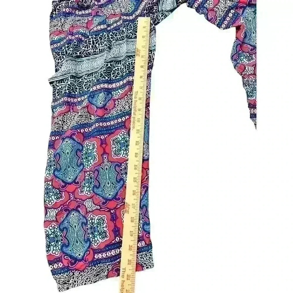 TOMMY BAHAMA Riviera Tiles Sz. Med. Cropped Romper Jumpsuit Beach Cruise Party - Picture 7 of 15